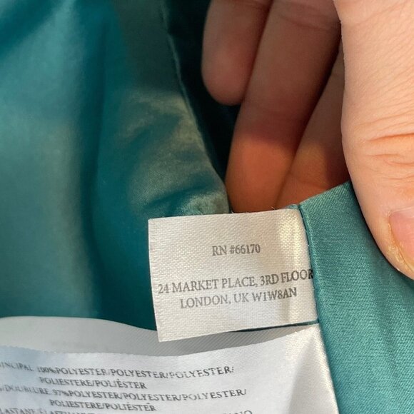 Keepsake Womens Stolen Hearts Strapless Bustier Peplum Top Blue M Satin Back Zip - Picture 5 of 9